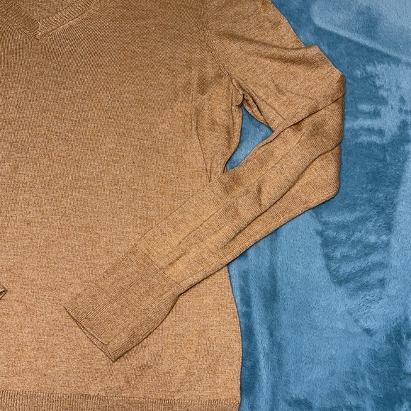 Camel V-Neck Sweater - Picture 2 of 4